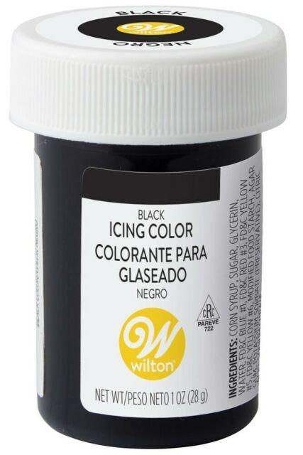 Wilton Gel Lebensmittelfarbe, Schwarz, 28gr , 6 Stück - Tortendekoshop