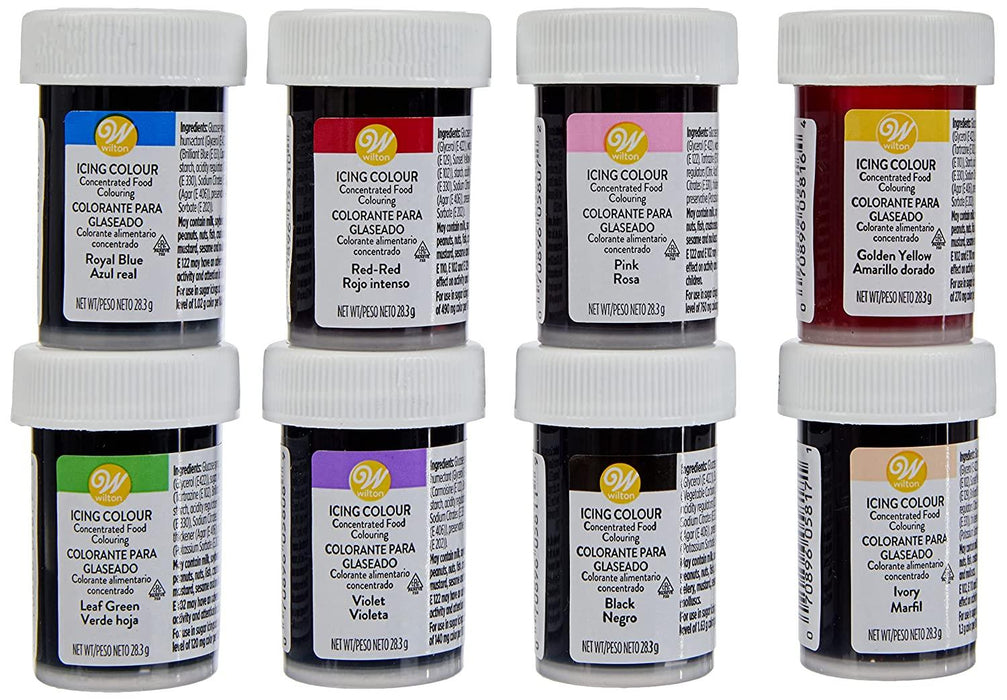 Wilton Icing Colours Glasurfarben Spar-Set, 8 x 28 g - Tortendekoshop