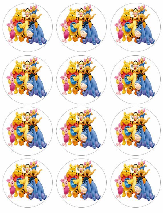 Winnie Puuh Cupcake, Muffin Aufleger - Tortendekoshop
