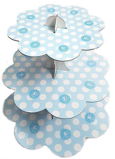 Zahn Party,Ilk Disim Karton Stand,blau - Tortendekoshop