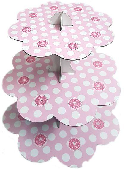 Zahn Party,Ilk Disim Karton Stand,rosa - Tortendekoshop