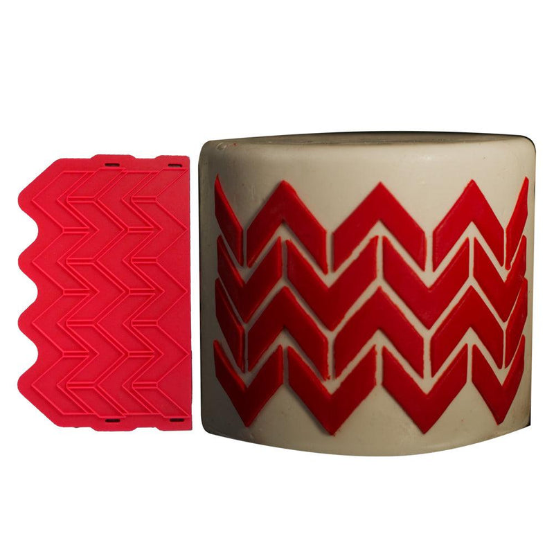 Zickzag Motiven Muster Silikonform - Tortendekoshop