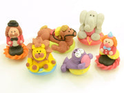 Zirkus Figuren Zucker, 6 Stück - Tortendekoshop
