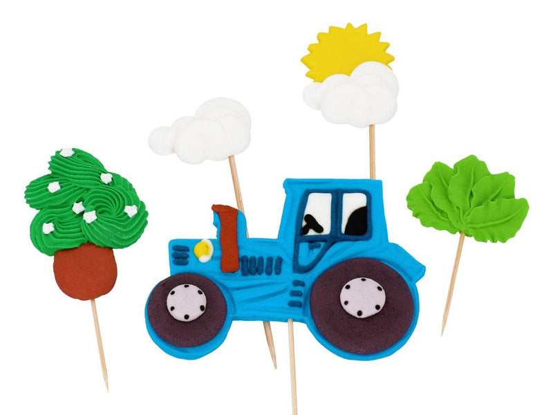 Zuckerdekor Set Traktor 5tlg. - Tortendekoshop