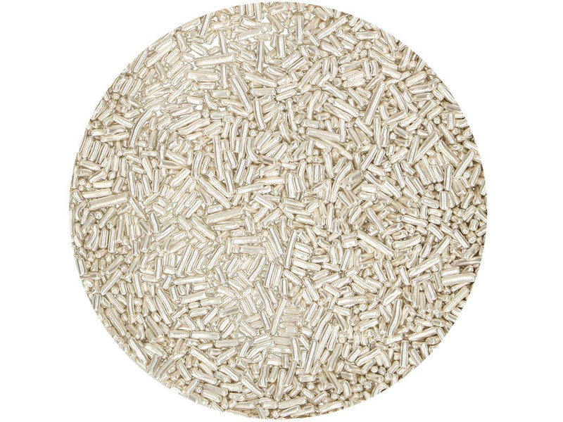 Zuckerstreusel Metallic Silber, 80g - Tortendekoshop