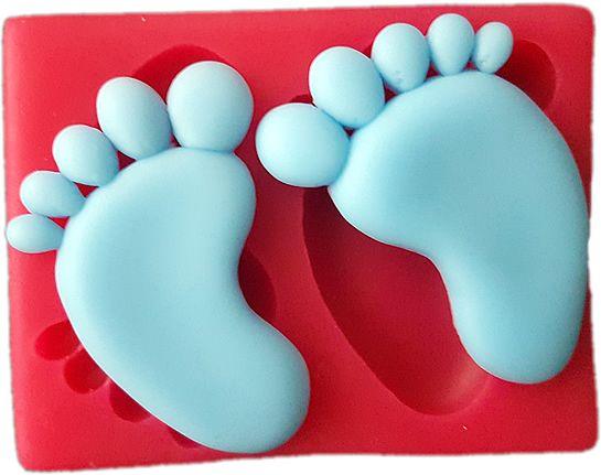 Zwei Baby Füße Silikonform - Tortendekoshop